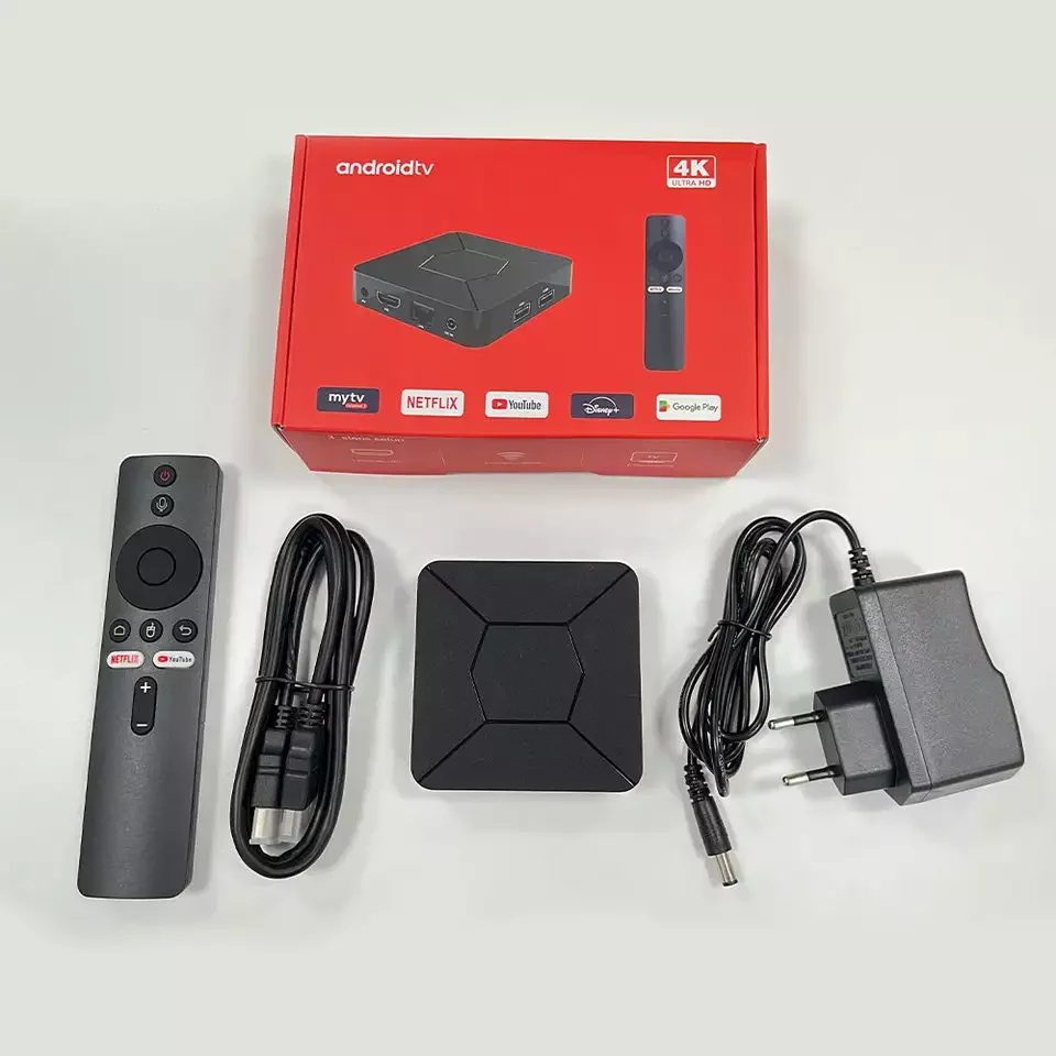 Ready to ship Q5 Android 10.0 Smart TV Box Allwinner H313 media player 2GB 8GB ATV voice remote Android TVBOX