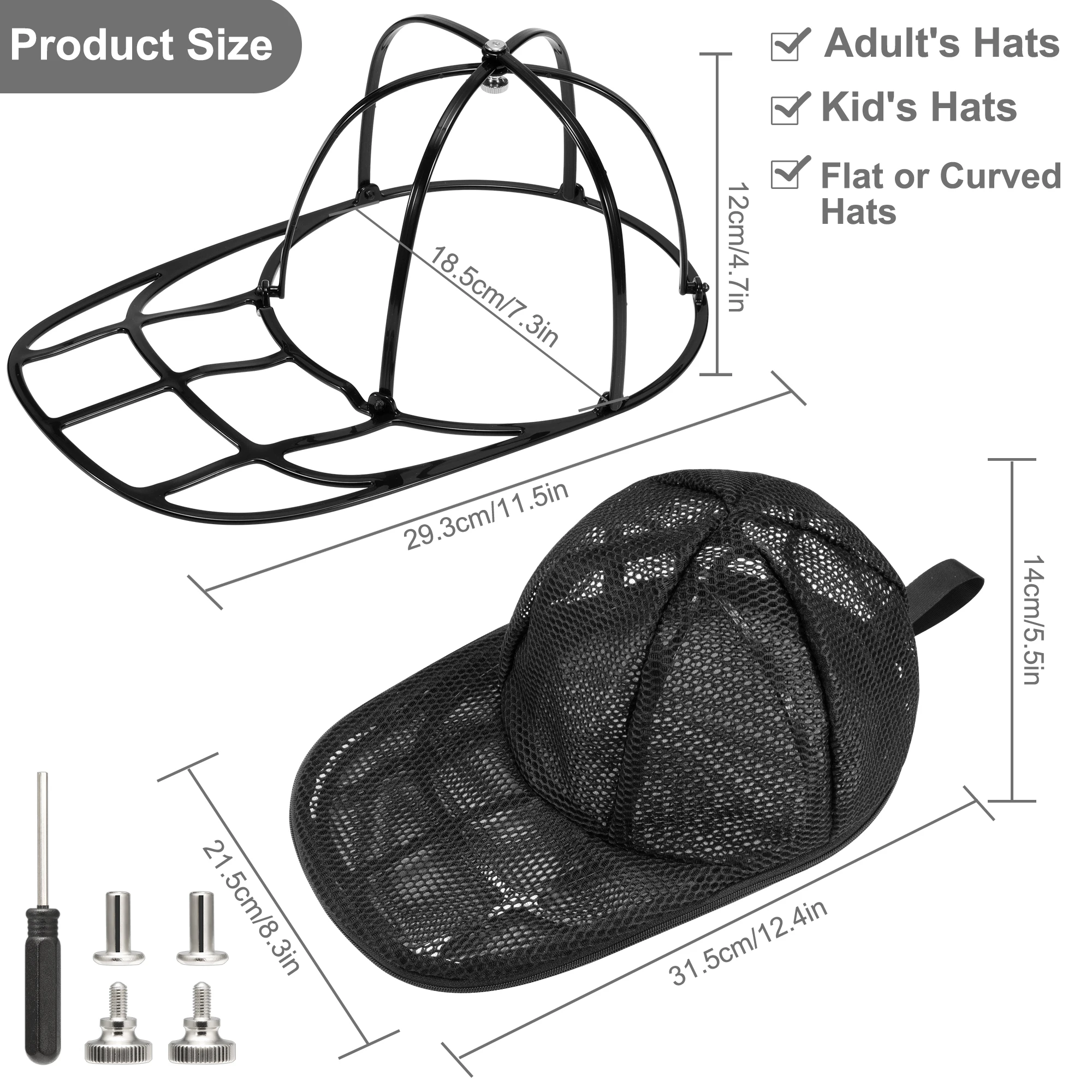 Factory Direct Cap  Washer PVC Hat Washers and Racks Foldable Plastic Cleaning Tools for Total Hat Care and for Bathroom Use