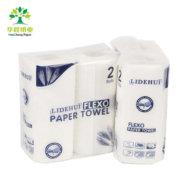 HC customized wood pulp glu kitchen paper towel roll for kitchen super absorbent papertowel
