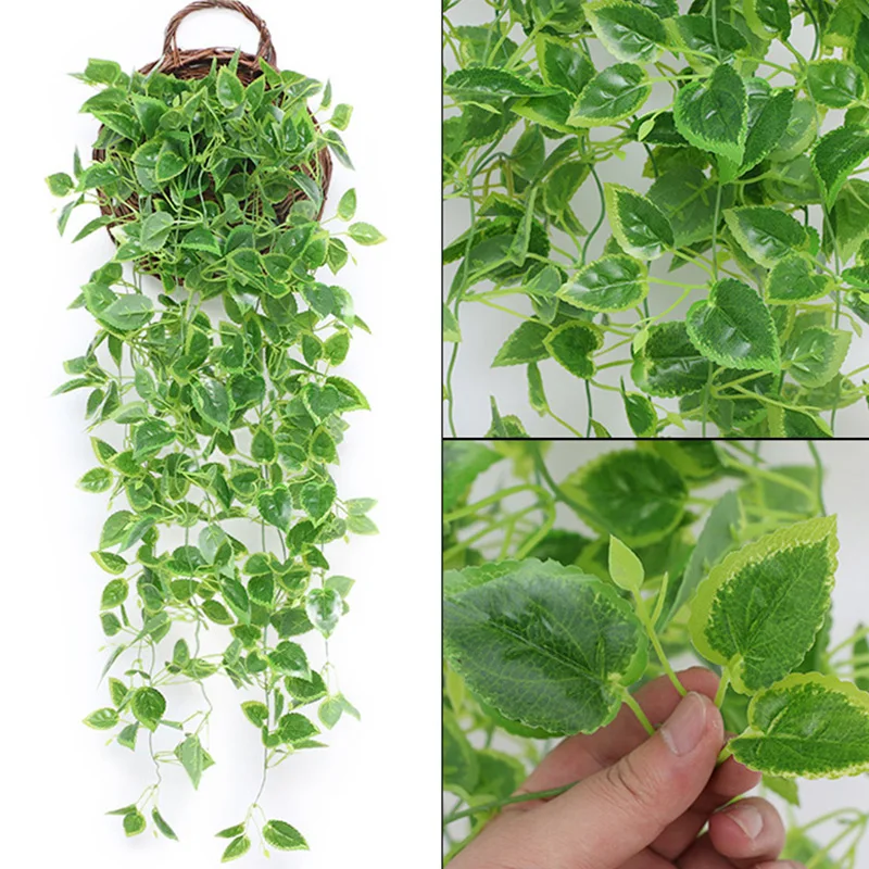 Artificial ivy hanging vine plants iced forked ice heart leaf  artificial hanging plants vine
