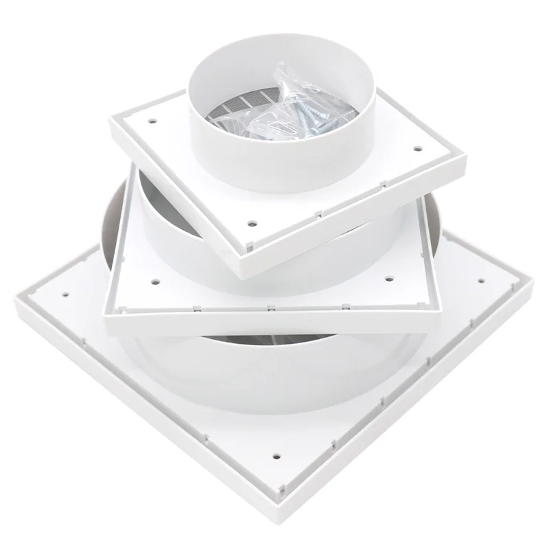 HVAC PP Square Air Vent Diffuser Plastic Multi-directional Adjustable Air Outlet Grille