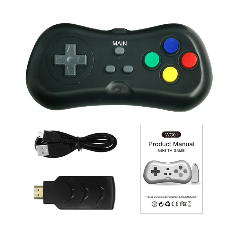 Mini Console Built TV Video Game Wireless ACT Action Game 2.4 HD Wireless Controller Game Console With 638 Models
