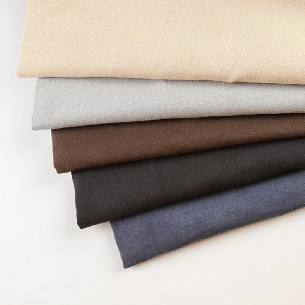 
100% polyester suede feeling fabrics single microfiber suede for furniture wholesale 