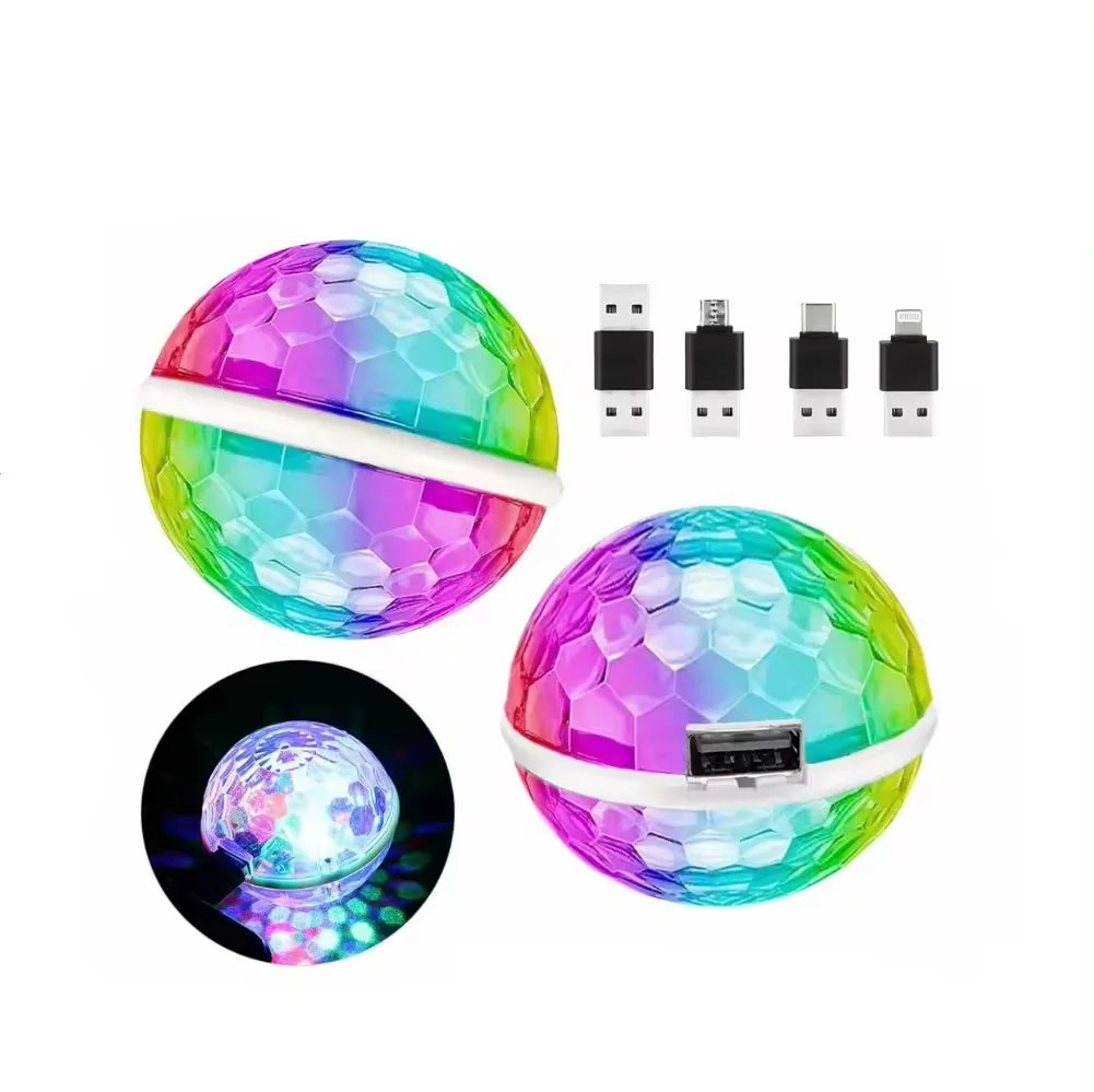 Portable Family Party Strobe Karaoke Birthday Wedding Show Bar USB Mini Party Light Stage Ball Light