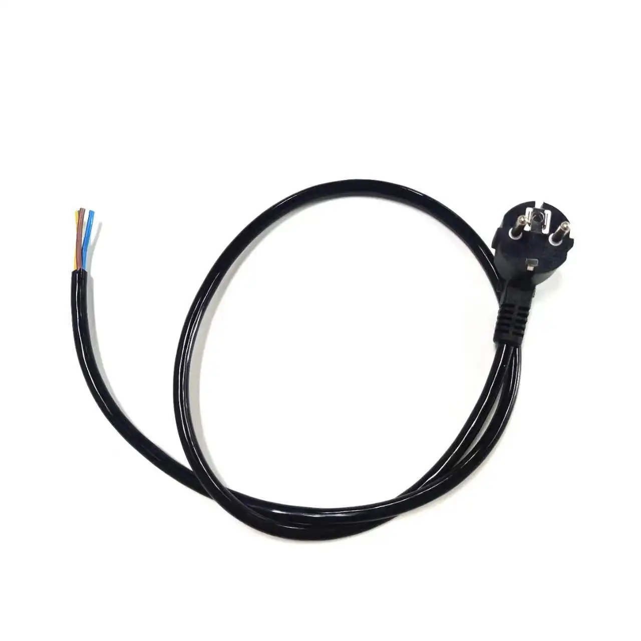 0.75mm2 EU Schuko plug to Pigtail open end European Electrical Power supply cord