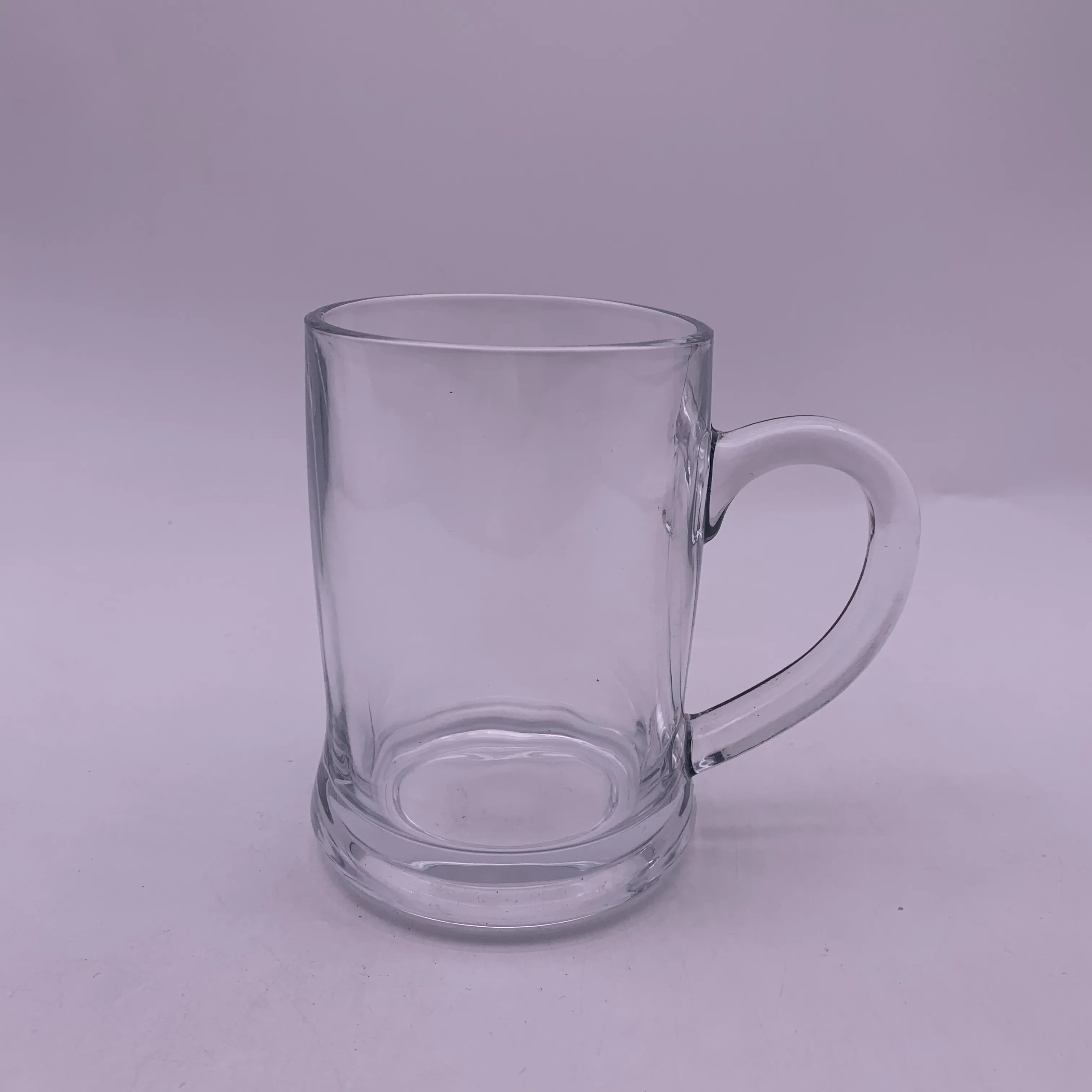 
Glass Beer Mug with Handle 380ml Premium Transparent Glassware Thick Glass 