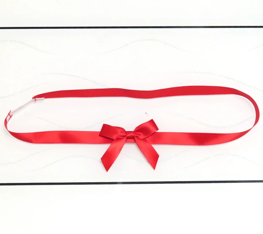 Factory professional customized Various Christmas satin ribbon bows with stretch loop