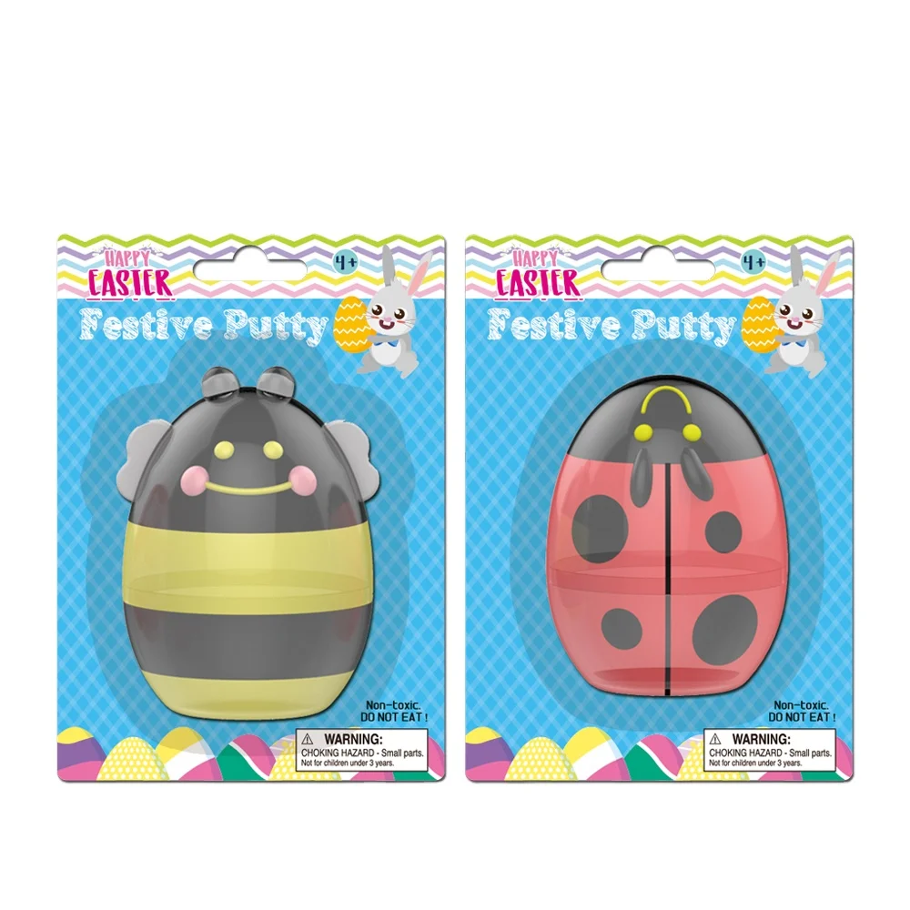 New Arrivals Easter Puff Slime Fluffy Slime Putty Bees Ladybug Egg With Chick Inside Funny Toys