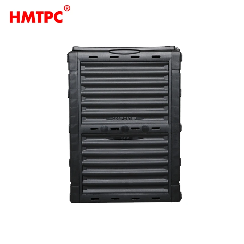 Factory Wholesale Easy assembly Outdoor Black 300L 500L Compost Bin Industrial Composter Food Waste Machine with Lid and Door