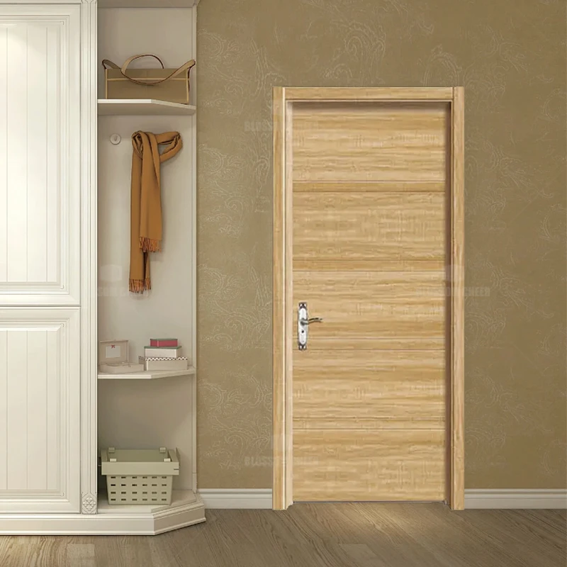 Door MDF Interior Melamine Doors Internal Room Doors for Houses Design Hard Wood Decoration Swing Wooden Brand New Simple Modern
