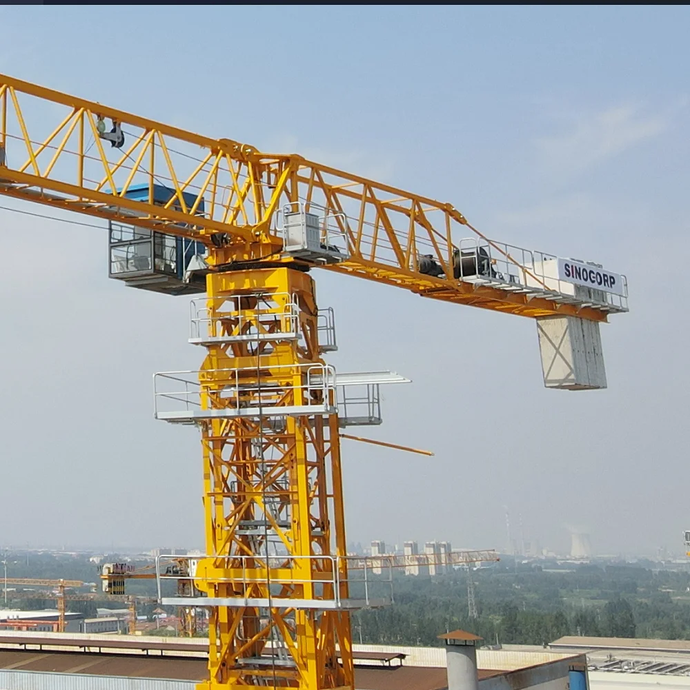 Оптовая продажа PT6015 8 тонн плоский башенный кран для строительной площадки