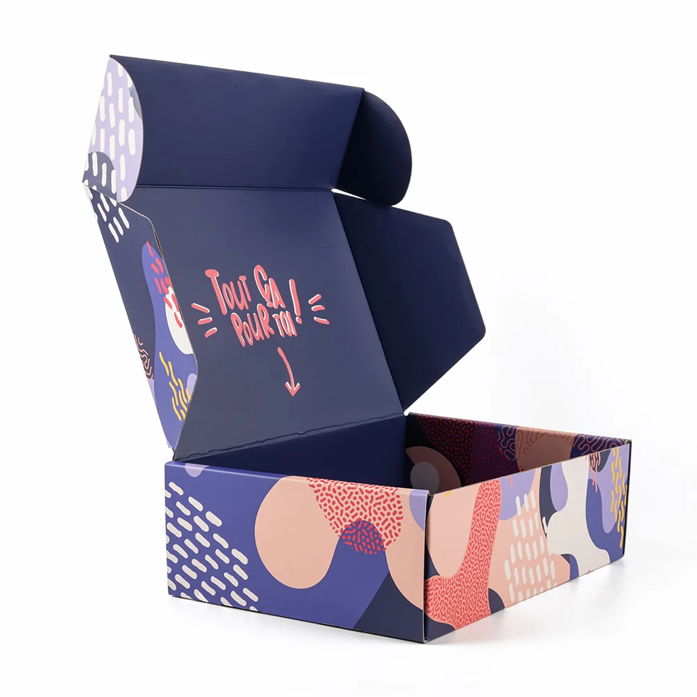 Reusable Custom Printed Colorful Corrugated Paper Unique Design Cosmetic Hair Wig Carton Box For Packaging Solutions