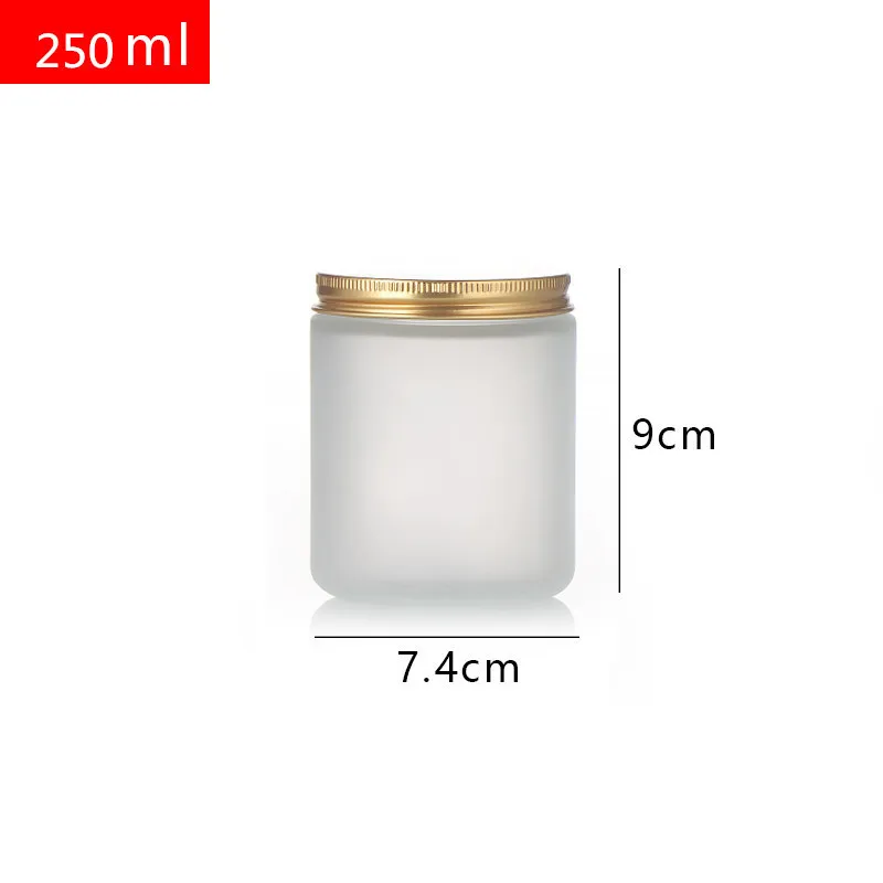 120ml 250ml 500ml 1000ml Home Portable Decoration Candle Container Exposure Glass Candle Jar with Lid