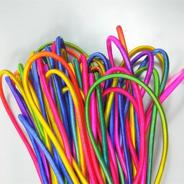 China factory colored rainbow 5mm high strength elastic rope
