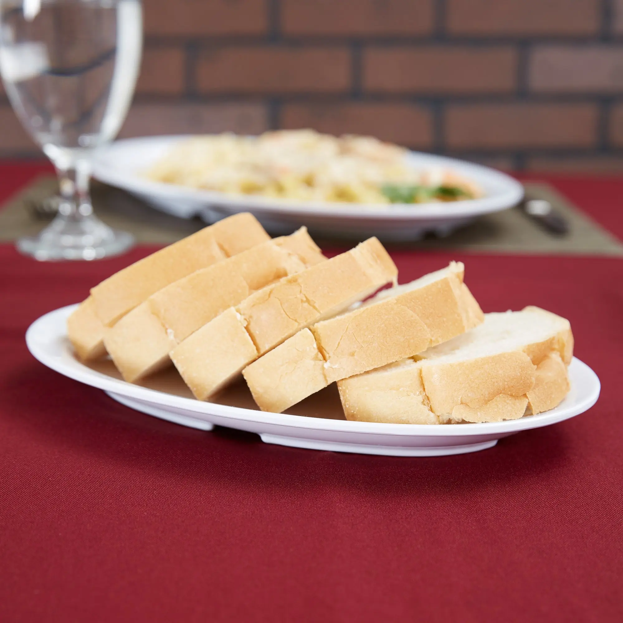 
Melamine Trays NS510W White Melamine Oval Platter Narrow Rim 9 1/2