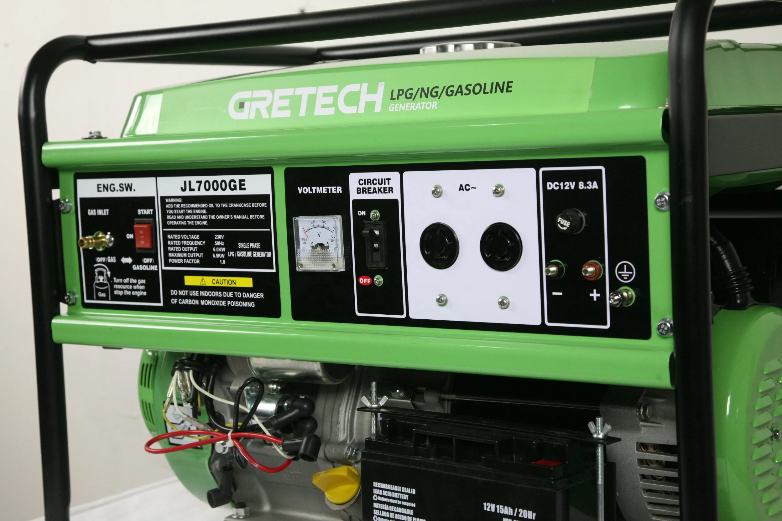  Gretech 6kw маленький бензиновый генератор природного газа сжиженного нефтяного 3 в 1 для домашнего