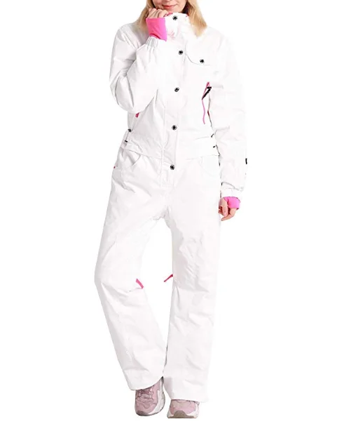 Women one piece waterproof warm snowboard suit China factory