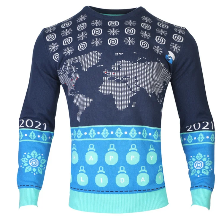 Sample OEM Christmas snowflake men warm and comfortable sweater foreign trade European and n couples sweater