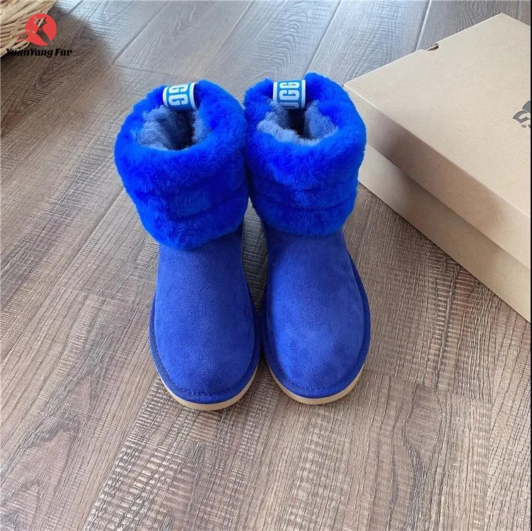 
JDUUGG 2021 Ankle Womens Fur Top Snow Boots Wholesale Waterproof Luxury Warmer Boots boot shoes 