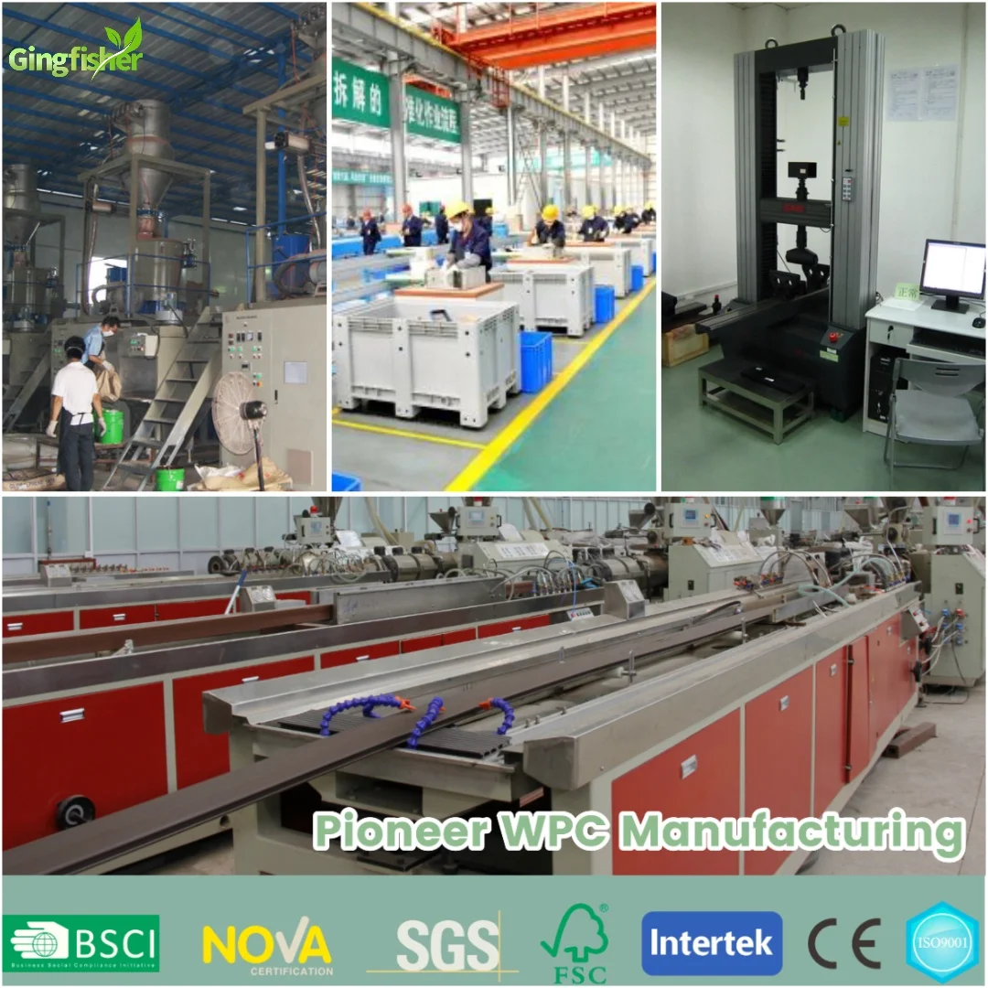 Elegant Durability Garden Wood Plastic Composite Fence Post for Line End Corner