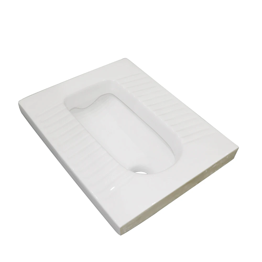 Factory Supplier Chinese Public Toilet Squatting Pan Sanitary Ware White Ceramic Squat Pan