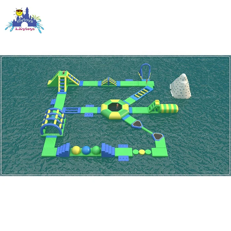 Lilytoys Commercial Use Sea Floating Obstacle Course Inflatable Aqua Park Floating Water Park for Sale