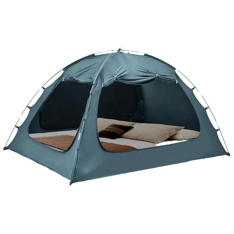 Assemble  Privacy Tent for Indoor Use Bed Canopy for Sleeping Bed Tent Double Door with Mosquito Mesh Window