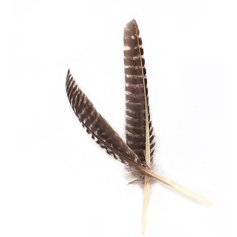 Feather Wholesale 30-35CM Natural Plumas Patterned Turkey Wing Feathers for crafts Arrows decorations