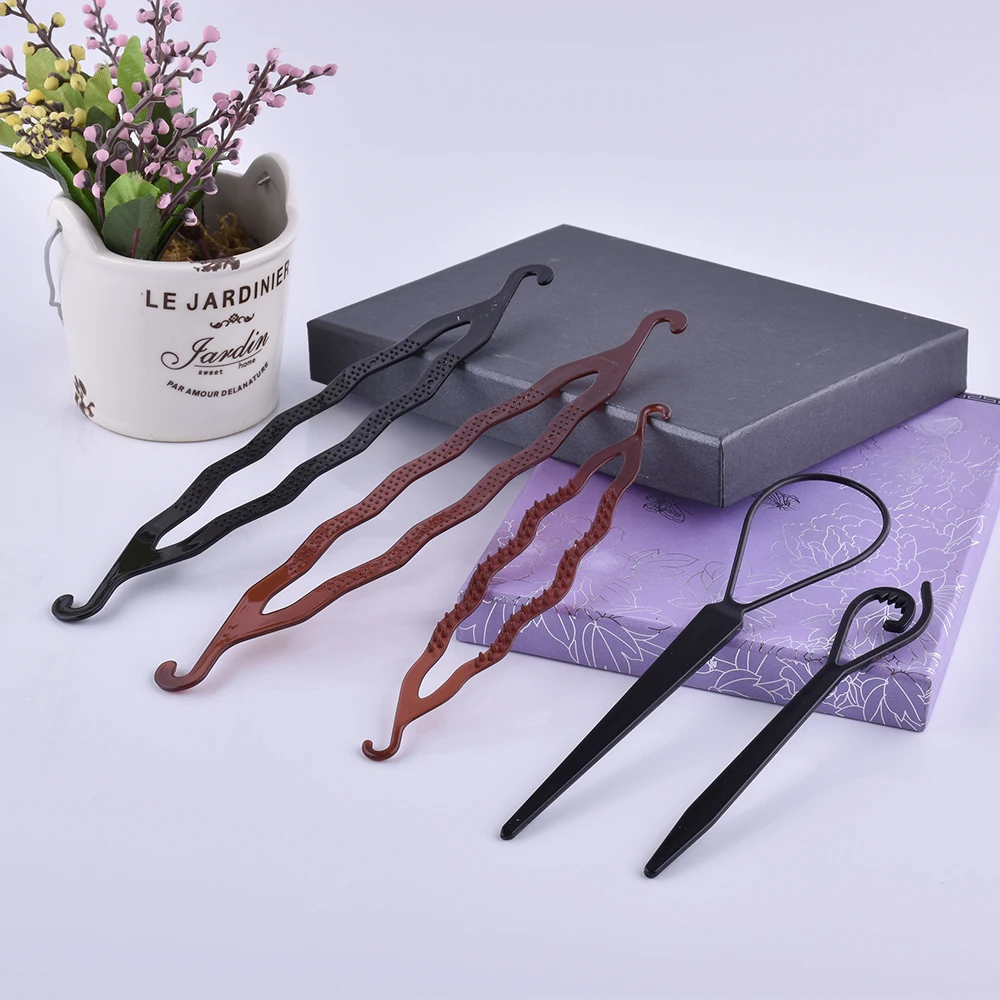 Fashion Professional Women Hair Braiding Tool Girls Centipede Braider Twist Hair Plastic Loop Styling Tools