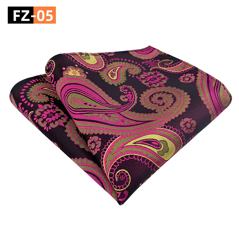 2024 Handmade Men 100% Silk  Hanky Polka Dot Floral Paisley  Polyester Men Handkerchief