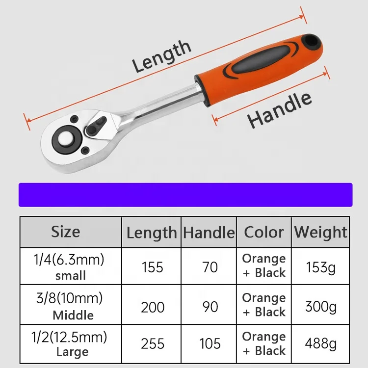 Heavy Duty Strong Steel Adjustable Direction Torque Wrench for Car Repairing China Wholesaler