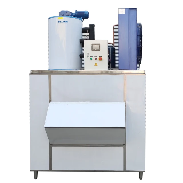 small OEM fresh water commercial 1 ton flake type ice machine flake for making