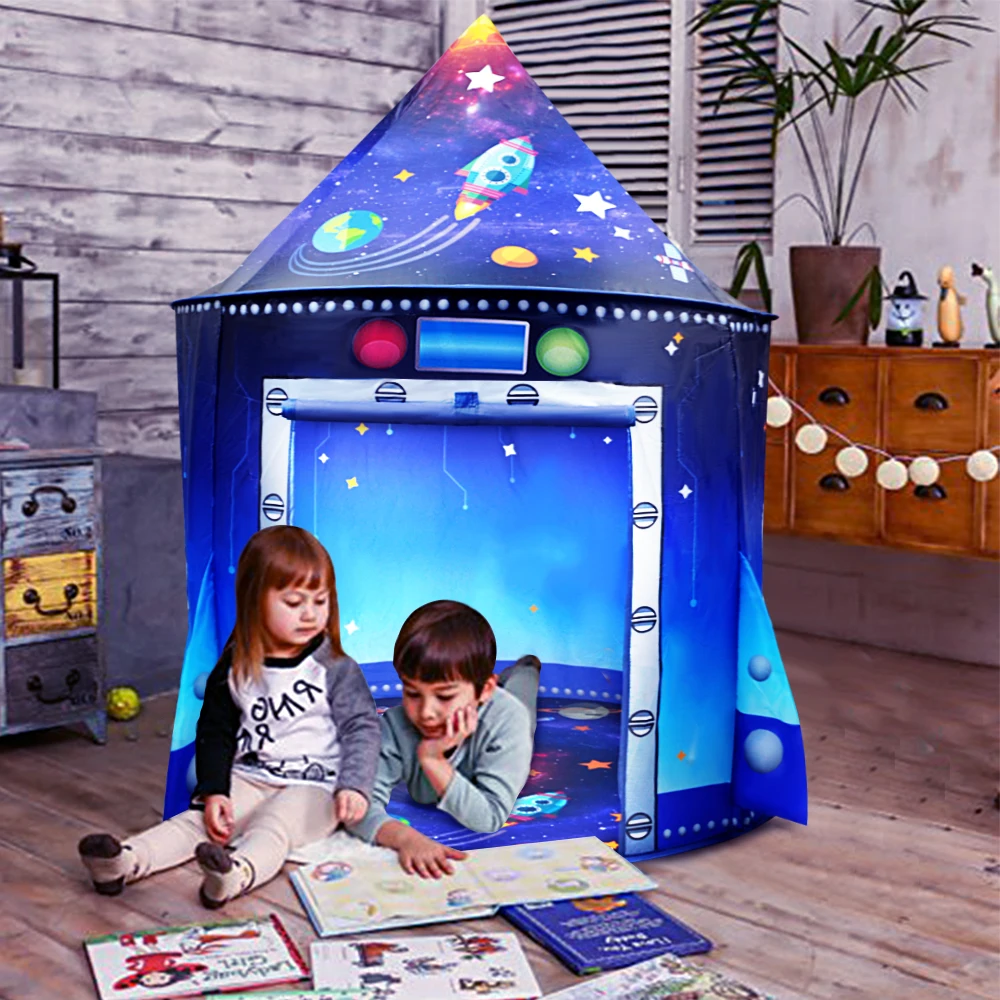 Hot Sale boy girl Cartoon Starry sky Pattern Toys Tent Indoor Outdoor Automatic pop up Play tent