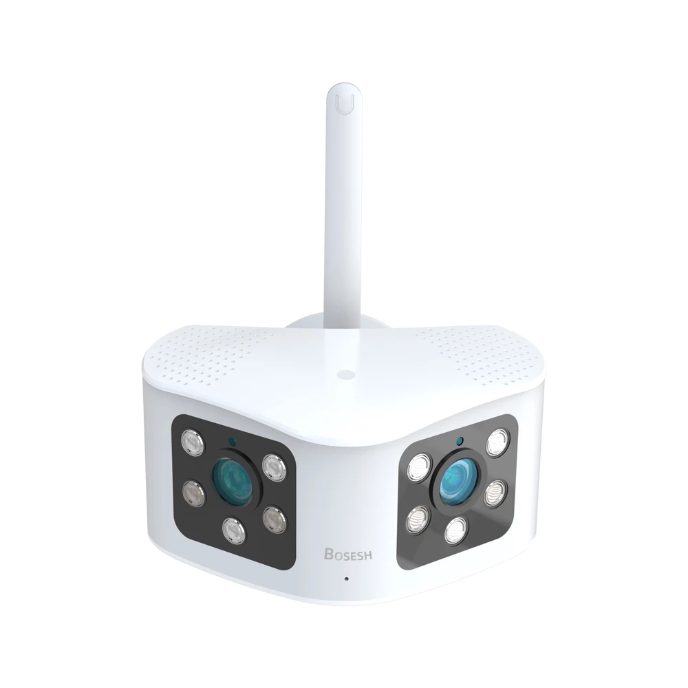 Bosesh 6MP Wi-Fi TF карта голосовой домофон двойной объектив датчик изображения мозаика 170 градусов Панорама Обнаружение людей наружная IP-камера