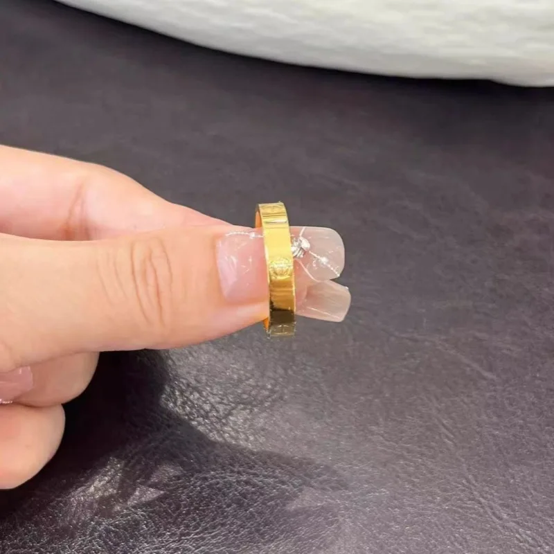 Lerca 2024 Fashion design 18K gold pure plain rings Fine Jewelry Classic Style for Women and Men