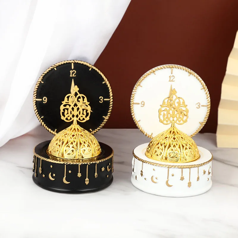 Incense Burner Cover Home Decoration Ornament Home Deco Incense Burner Moon Clock Shape Resin Star with Gold 