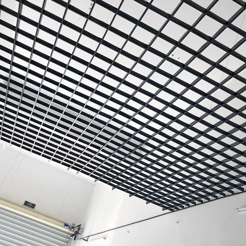 Contemporary Modern Open Cell Metal Ceiling Grid Waterproof Aluminum Suspended Grille Ceiling Tiles