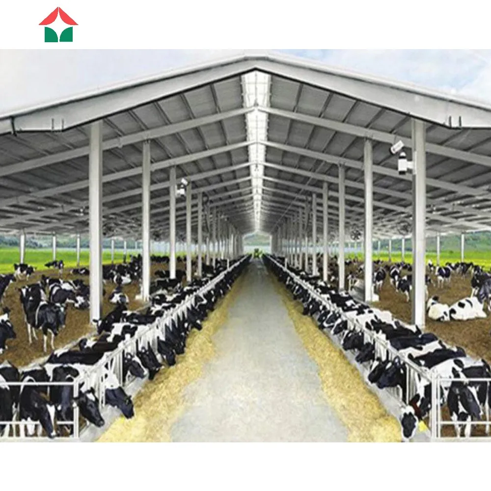 Sheds Storage Outdoor House Prefabricated Steel Structure Design Livestock Farm Shed Cow/Goat /Cattle Farms Building