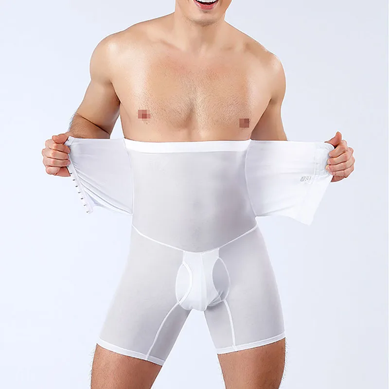 Высококачественные однотонные утягивающие Корректирующие трусы с высокой талией для подтяжки ягодиц и живота, мужское нижнее белье, Утягивающие трусы
