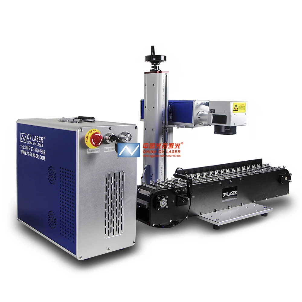 Laser Engraving Machine/Pen Marking Machine with Pen conveyor belt and pen rotary plate
