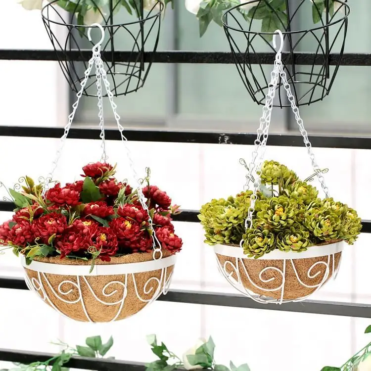 
Wrought Iron garden hanging basket planter 