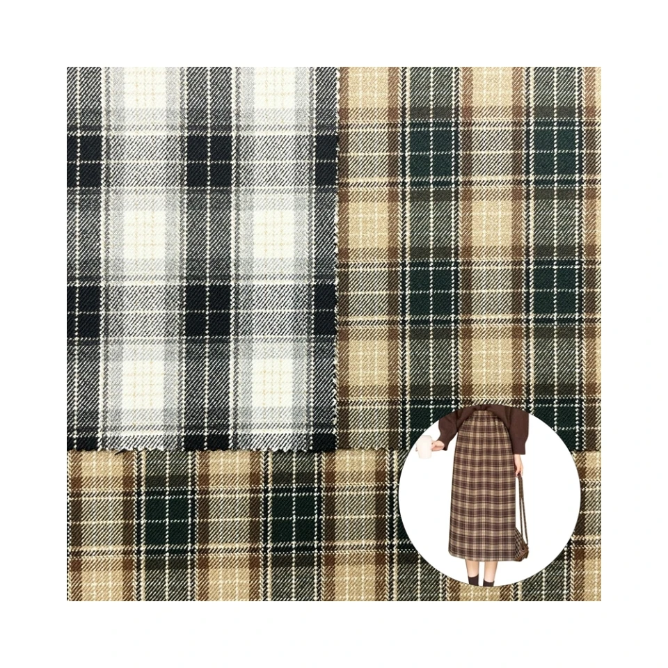 Self-Employed Factory Direct Sales 68%Poly 29%R 3%Sp Woven Yarn Dyed Fabric Plaid Pant Fabric