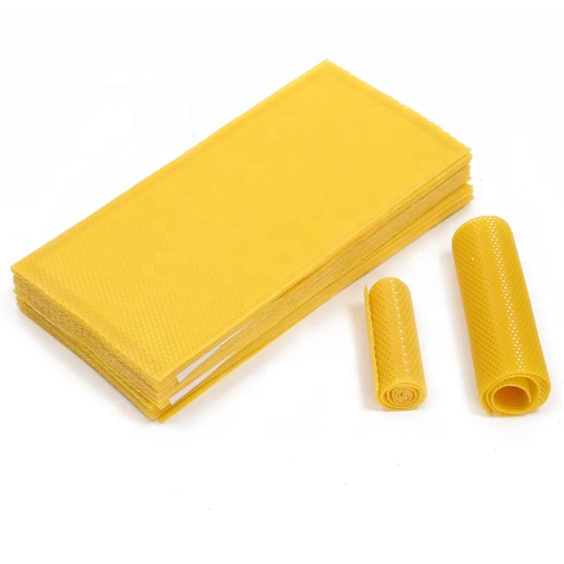 BAQIAN Factory Directly Natural Bee Wax Foundation Sheet Yellow Bee Hive Foundation Pure Beeswax Sheet