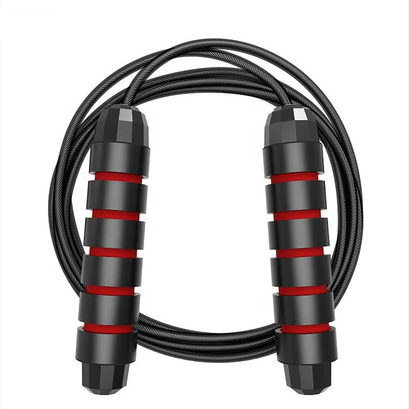 
Custom Steel Wire Weighted Jump Rope with Long Handle for Kids Skipping Speed Exercise 