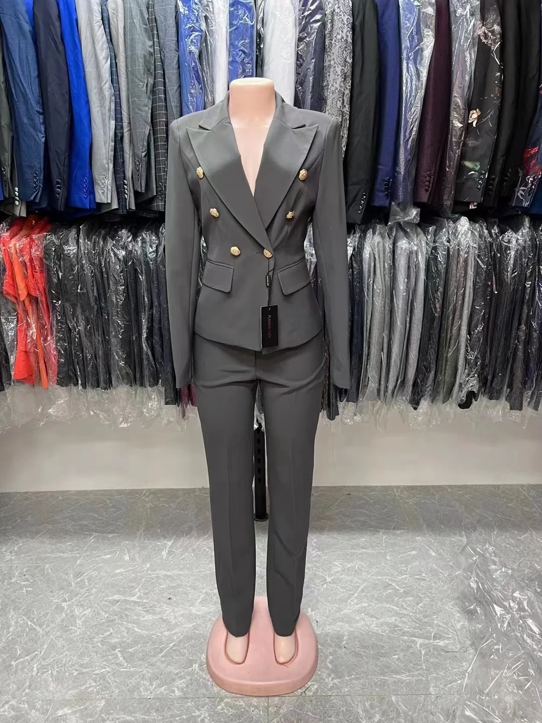 High Quality Ladies Office Wear Anti-Shrink Anti-Static Anti-Wrinkle Breathable Plus Size Office Wear For Women