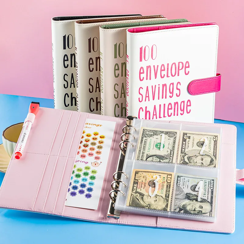 2024 Planner 100 Day Savings Challenge Binder Money Saving Challenge Ring Binder A5 Budget Binder Planner Notebook