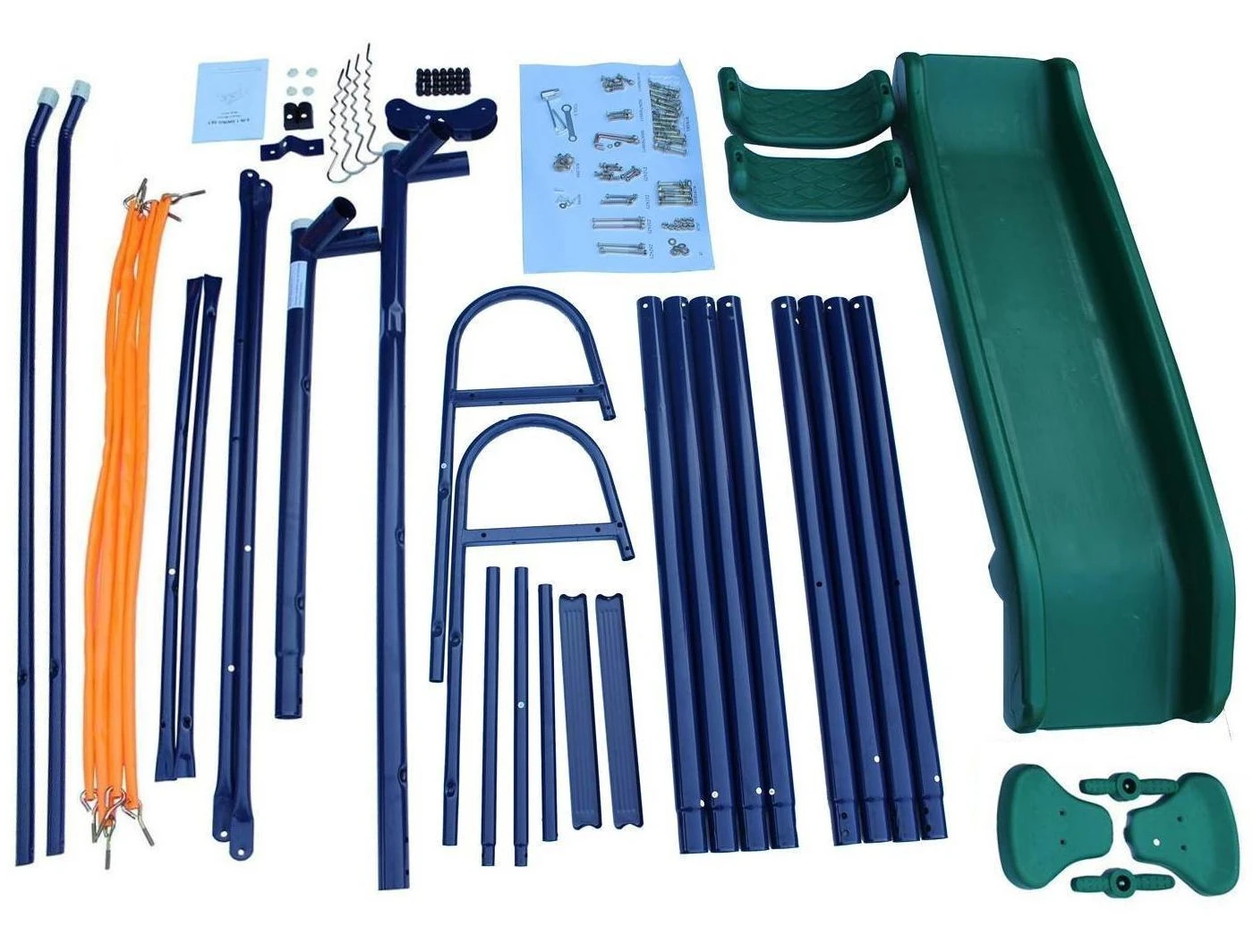 Wholesale Cheap Six Station Outdoor Garden Kids Double Seat Funny Swing Playground Children Swing Slide Set