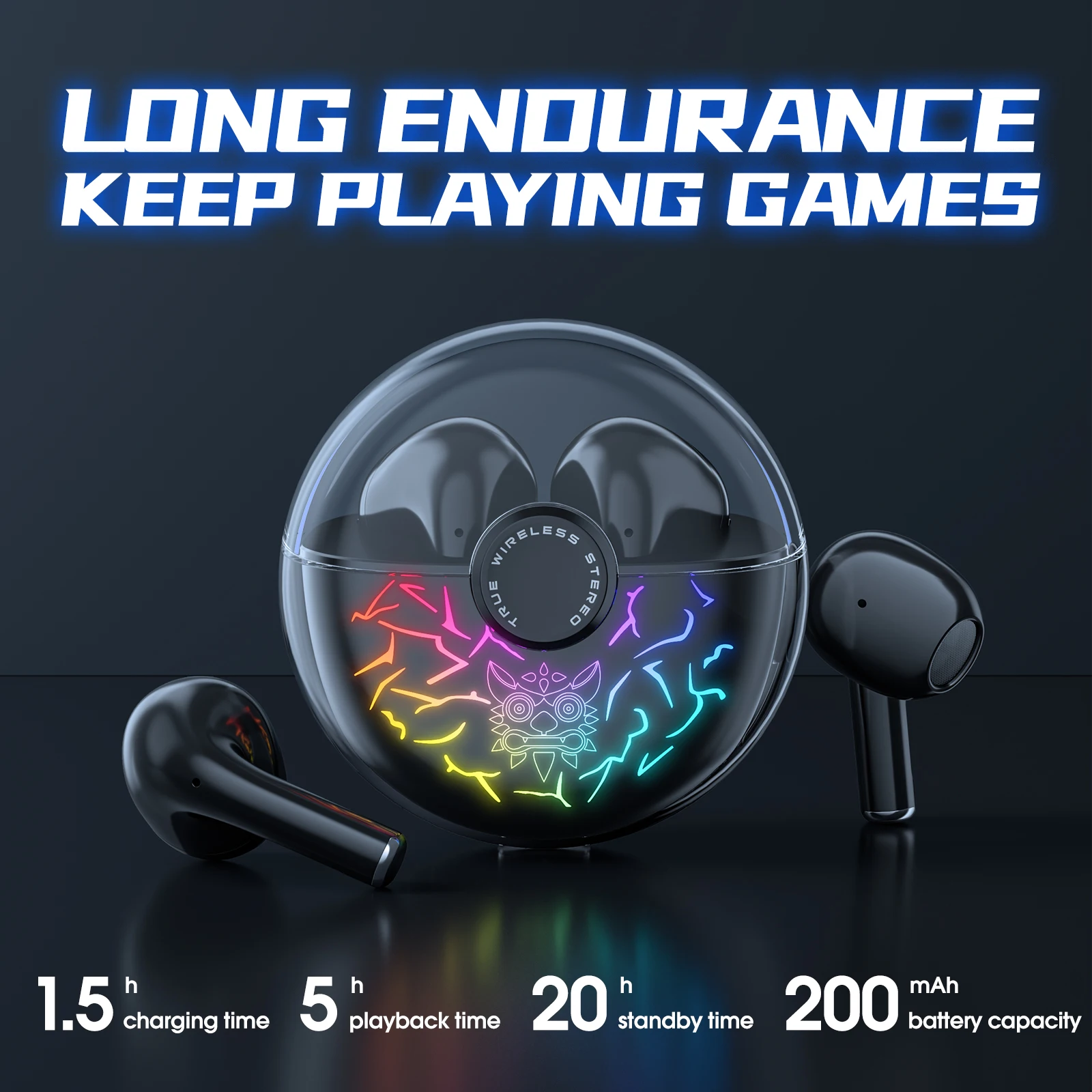 Новый продукт Onikuma T35 беспроводные BT5.0 Игровые наушники мини True HIFI Звук Спортивная гарнитура с HD