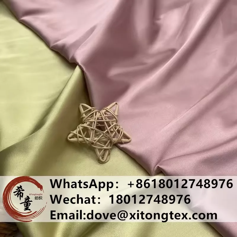 Woman party wear dress pajamas material high quality  dobby Brida silk Satin Fabric Rolls for pajamas evening dress