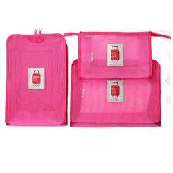 Дорожная упаковка, сетчатый органайзер для багажа на молнии, набор из 3 шт., дорожный Органайзер